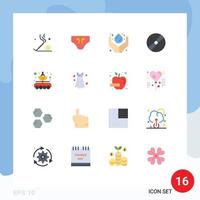 Mobile Interface Flat Color Set of 16 Pictograms of pokemon movie care film renewable Editable Pack of Creative Vector Design Elements