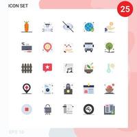 25 Thematic Vector Flat Colors and Editable Symbols of help security eye secure human Editable Vector Design Elements