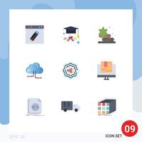 9 Creative Icons Modern Signs and Symbols of e accustic towel network share Editable Vector Design Elements