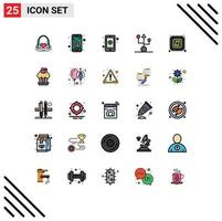 25 Creative Icons Modern Signs and Symbols of hardware devices search computers medical Editable Vector Design Elements