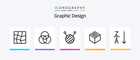 paquete de iconos de la línea de diseño 5 que incluye . verde. clasificar. lámina. basura. diseño de iconos creativos vector