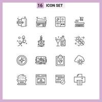 16 Creative Icons Modern Signs and Symbols of easter plent design shopping ecommerce Editable Vector Design Elements