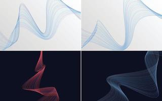 Collection of geometric minimal lines pattern set vector