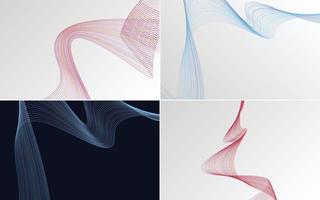 Collection of geometric minimal lines pattern set vector