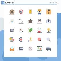 25 iconos creativos, signos y símbolos modernos de transporte, construcción logística, retroalimentación de entrega, elementos de diseño vectorial editables vector