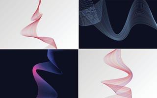 fondos de vector abstracto de curva de onda moderna para un diseño moderno y elegante