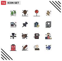 16 Creative Icons Modern Signs and Symbols of electronics quinn feather pin feather feather Editable Creative Vector Design Elements