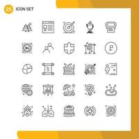 25 Creative Icons Modern Signs and Symbols of edge competitive website award search Editable Vector Design Elements