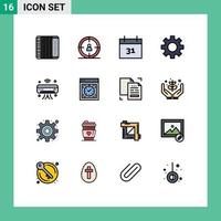 16 Creative Icons Modern Signs and Symbols of wifi internet of things date internet tools Editable Creative Vector Design Elements