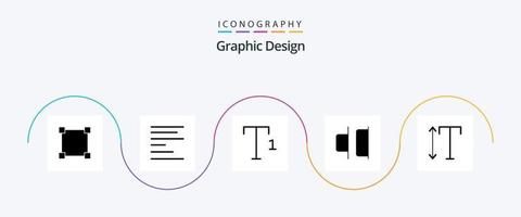 Design Glyph 5 Icon Pack Including . distribute. scale vector