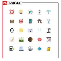 Set of 25 Modern UI Icons Symbols Signs for gas heat trophy water recycle Editable Vector Design Elements