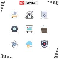 9 Creative Icons Modern Signs and Symbols of billboard advertising build devices cam Editable Vector Design Elements