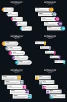 haga que su presentación sea más atractiva con infografías vectoriales y líneas de tiempo vector