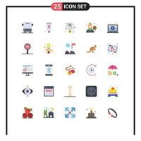 conjunto de 25 iconos de interfaz de usuario modernos signos de símbolos para elementos de diseño vectorial editables de porcentaje de jugador femenino de espuma de juego al aire libre para empleados vector