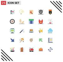 Universal Icon Symbols Group of 25 Modern Flat Colors of death staff relief resume curriculum Editable Vector Design Elements