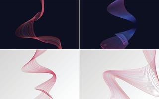 Add visual interest to your presentation with this wave curve abstract vector background pack