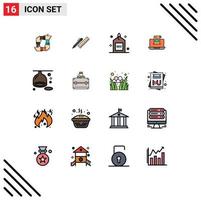 16 Creative Icons Modern Signs and Symbols of email search organizer optimized engine Editable Creative Vector Design Elements