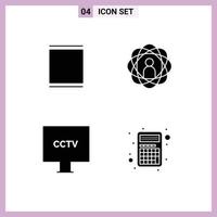 Pack of creative Solid Glyphs of gallery camera timeline person spy Editable Vector Design Elements