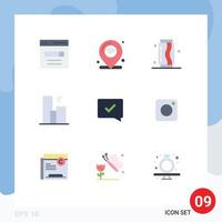 Universal Icon Symbols Group of 9 Modern Flat Colors of moon city iot soda fast Editable Vector Design Elements