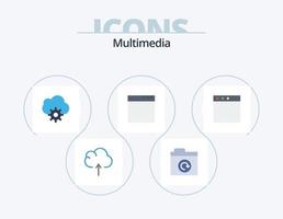 diseño de iconos de paquete de iconos planos multimedia 5. . datos. . Mac vector