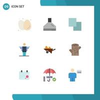 Modern Set of 9 Flat Colors and symbols such as barrow investor copy freedom business Editable Vector Design Elements
