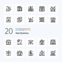 20 New Business Line icon Pack like membership business   man vector