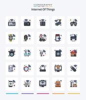 Creative Internet Of Things 25 Line FIlled icon pack  Such As controller. surveillance. electronic. cctv. technology vector