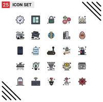 Set of 25 Modern UI Icons Symbols Signs for sea spring http nature flower Editable Vector Design Elements
