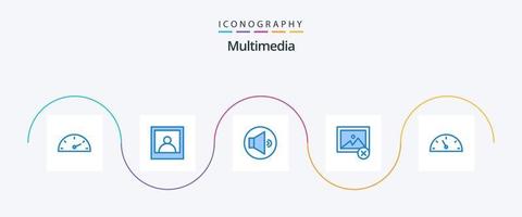 paquete de iconos multimedia blue 5 que incluye . Eliminar. actuación vector