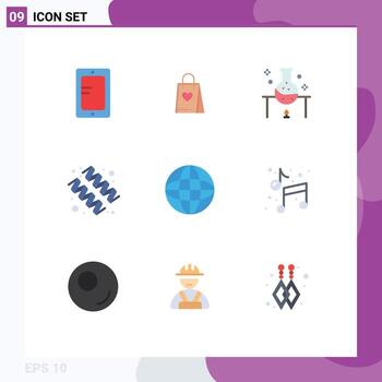 9 Flat Color concept for Websites Mobile and Apps automation supplement laboratory protein science lab Editable Vector Design Elements