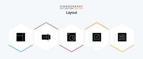Layout 25 Glyph icon pack including . layout. . layout vector