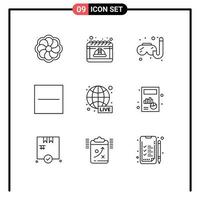 9 Creative Icons Modern Signs and Symbols of news broadcasting swimming minus delete Editable Vector Design Elements