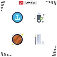 Set of 4 Commercial Flat Icons pack for application ball mobile signature tennis Editable Vector Design Elements