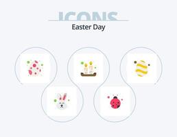 Easter Flat Icon Pack 5 Icon Design. nature. easter. easter. light. easter vector