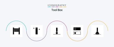 Tools Glyph 5 Icon Pack Including . dns. tool. plunger vector