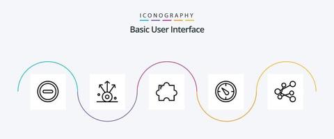 paquete de iconos de línea básica 5 que incluye . enchufar. Cuota. exportar vector