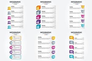 las ilustraciones vectoriales de este conjunto son ideales para crear infografías para publicidad. folletos volantes y revistas. vector