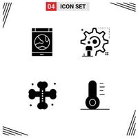 4 Creative Icons Modern Signs and Symbols of app update online user cross Editable Vector Design Elements