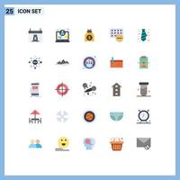 Universal Icon Symbols Group of 25 Modern Flat Colors of keyboard gadget internet devices business Editable Vector Design Elements