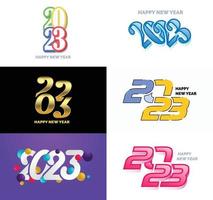 Big Set of 2023 Happy New Year logo text design 2023 number design template vector