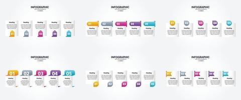 las ilustraciones vectoriales de este conjunto son ideales para crear infografías para publicidad. folletos volantes y revistas. vector