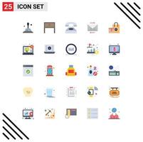 Universal Icon Symbols Group of 25 Modern Flat Colors of buy arrow call share conversation Editable Vector Design Elements