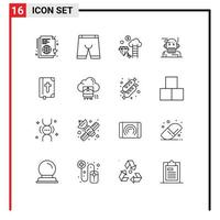 16 Thematic Vector Outlines and Editable Symbols of algorithm adviser dress robo advisor dollar Editable Vector Design Elements