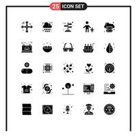 Universal Icon Symbols Group of 25 Modern Solid Glyphs of hosting kid arrows father dad Editable Vector Design Elements