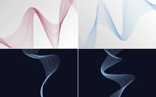 Collection of geometric minimal lines pattern set vector