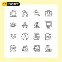 16 Thematic Vector Outlines and Editable Symbols of closed digital loudspeaker computer search chart Editable Vector Design Elements