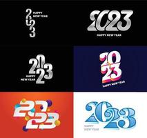 Big Set of 2023 Happy New Year logo text design 2023 number design template vector