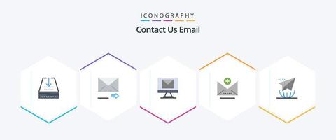 Email 25 Flat icon pack including send. internet. compose. email. address vector