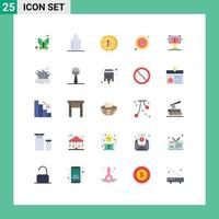 Stock Vector Icon Pack of 25 Line Signs and Symbols for culture foldable price tag directors chair Editable Vector Design Elements