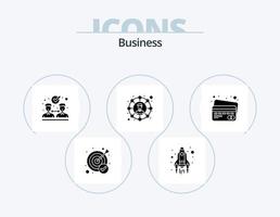 paquete de iconos de glifos de negocios 5 diseño de iconos. pago. tarjeta. convenio. Cuota. social vector